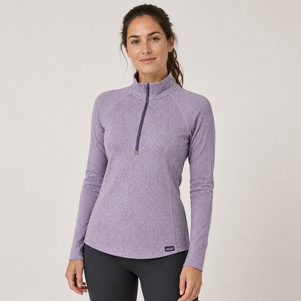 Patagonia Women's S Capilene Midweight Baselayer Quarter Zip Long Sleeve Purple